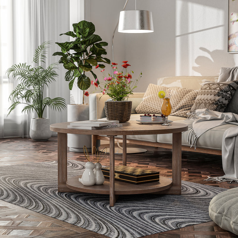 Loon Peak® Gunnison Cross Legs Coffee Table with Storage & Reviews Wayfair